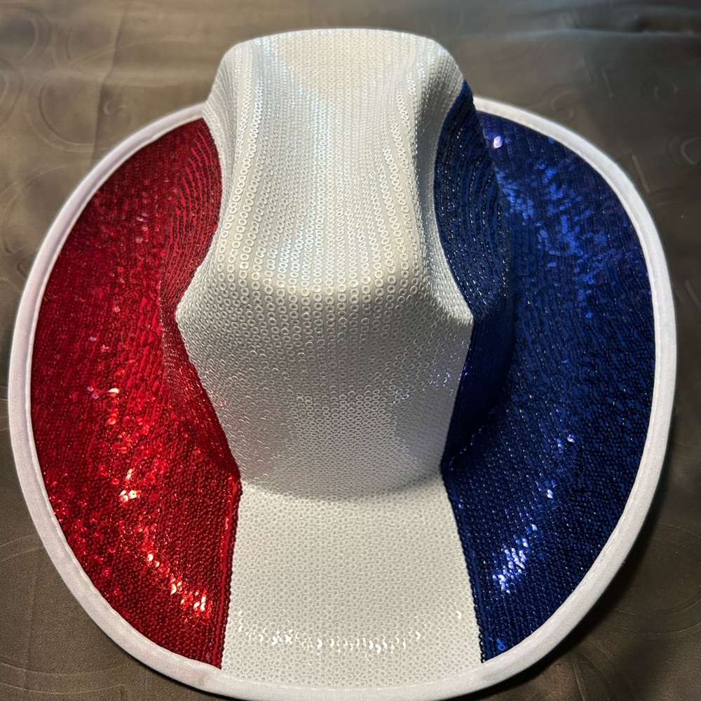 Patriotic Sequin Cowboy Hat